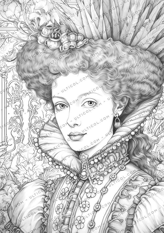 Elizabethan British Royal Coloring