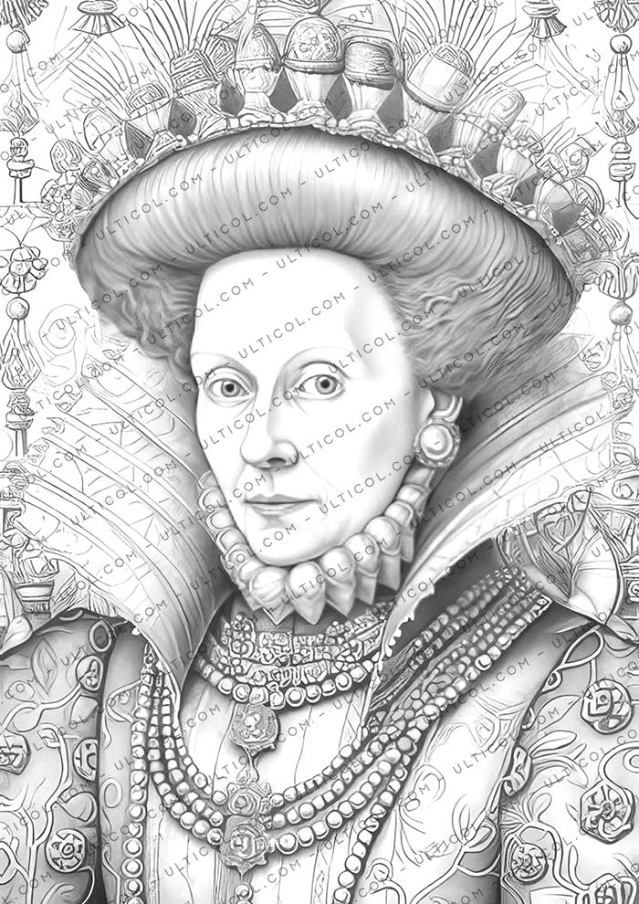 Elizabethan British Royal Coloring