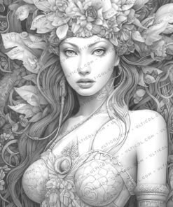 Nature Goddesses Coloring