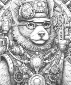 Steampunk Animals Coloring