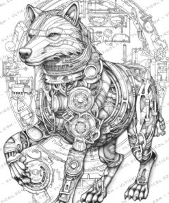 Steampunk Animals Coloring