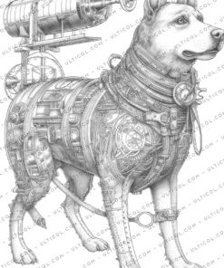 Steampunk Animals Coloring