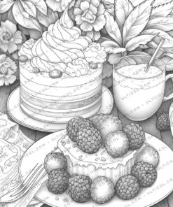 Cute dessert Coloring