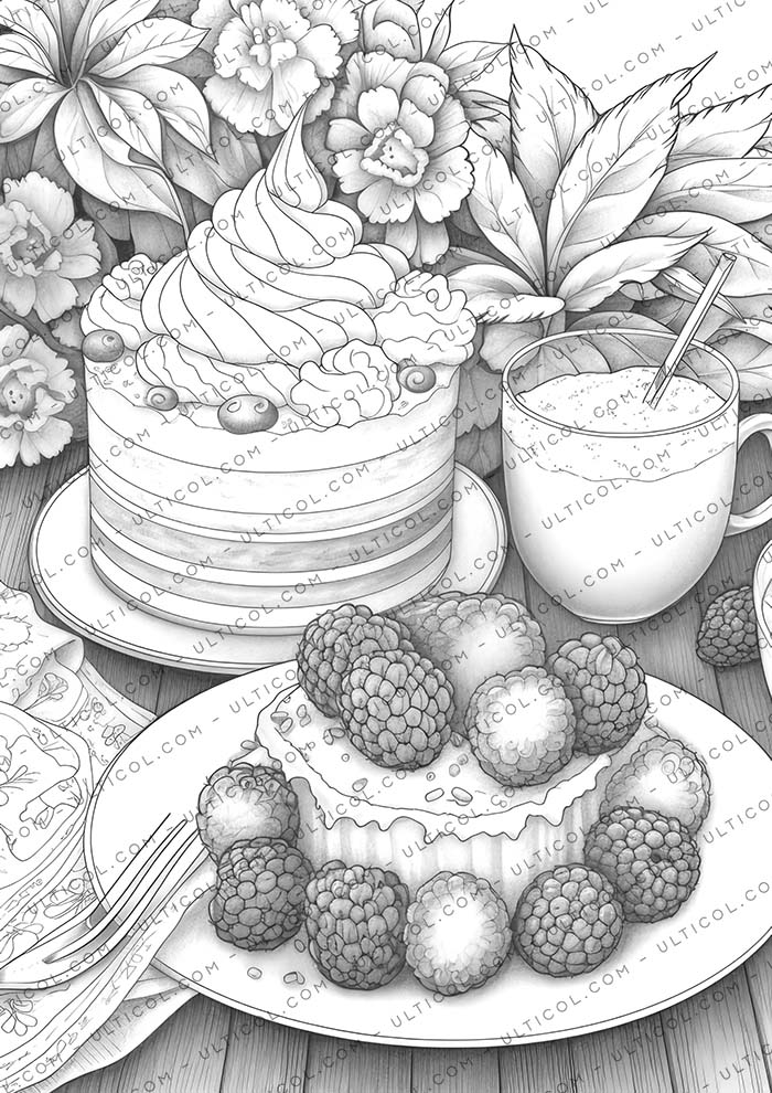 Cute dessert Coloring
