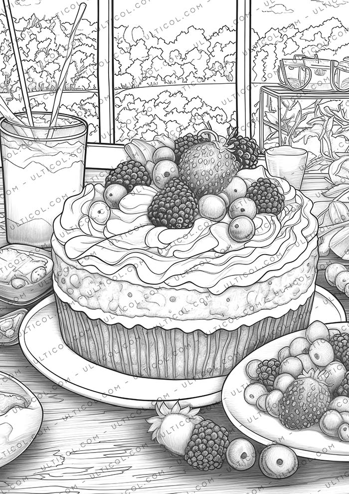 Cute dessert Coloring
