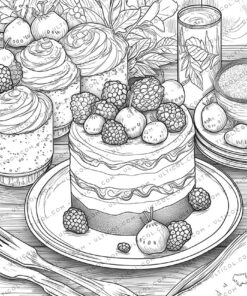 Cute dessert Coloring