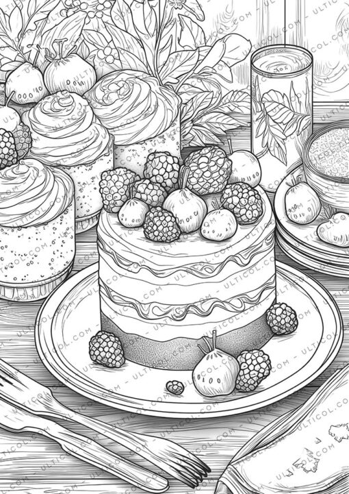 Cute dessert Coloring