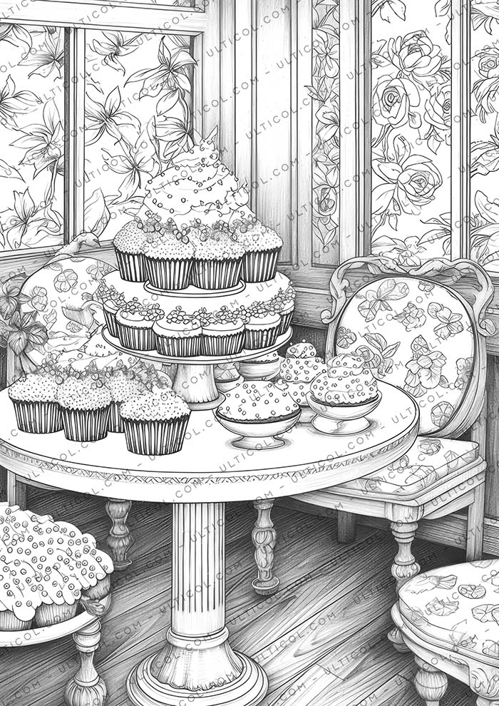 Cute dessert Coloring