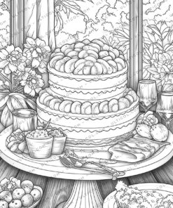 Cute dessert Coloring