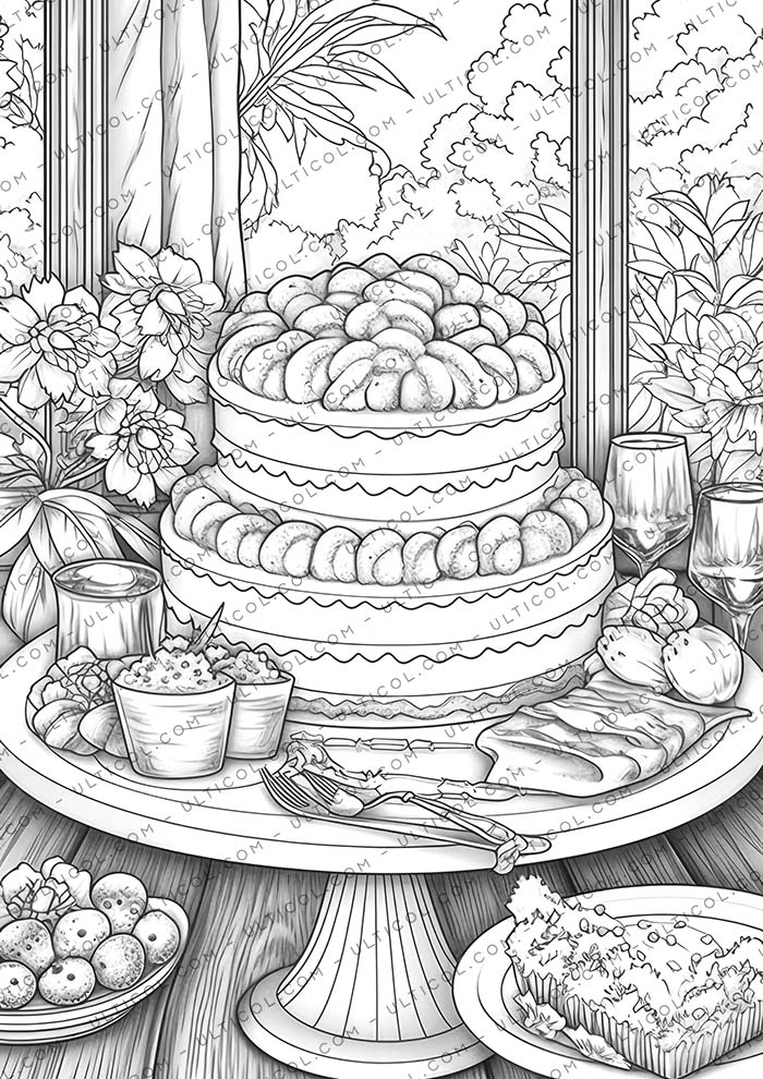 Cute dessert Coloring