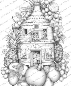 Fruit House Coloring
