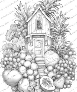 Fruit House Coloring