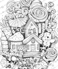 Gingerbread Houses Coloring