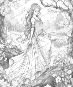 Spring Princess Coloring