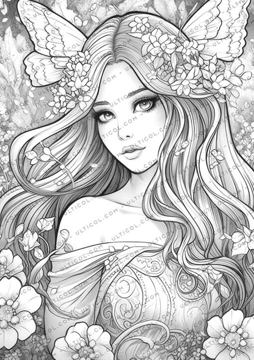 Spring Princess Coloring