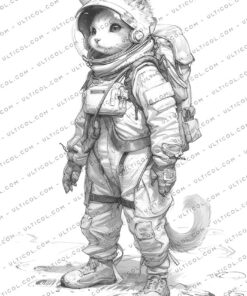 Cat In Space Coloring