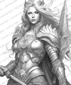 Beautiful Warriors Coloring