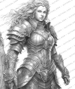 Beautiful Warriors Coloring