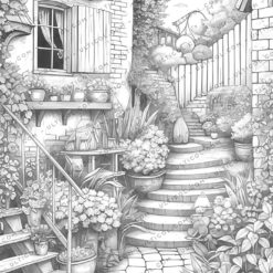 Gorgeous Cottage Gardens Coloring