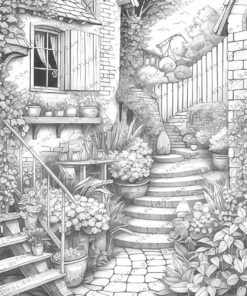 Gorgeous Cottage Gardens Coloring
