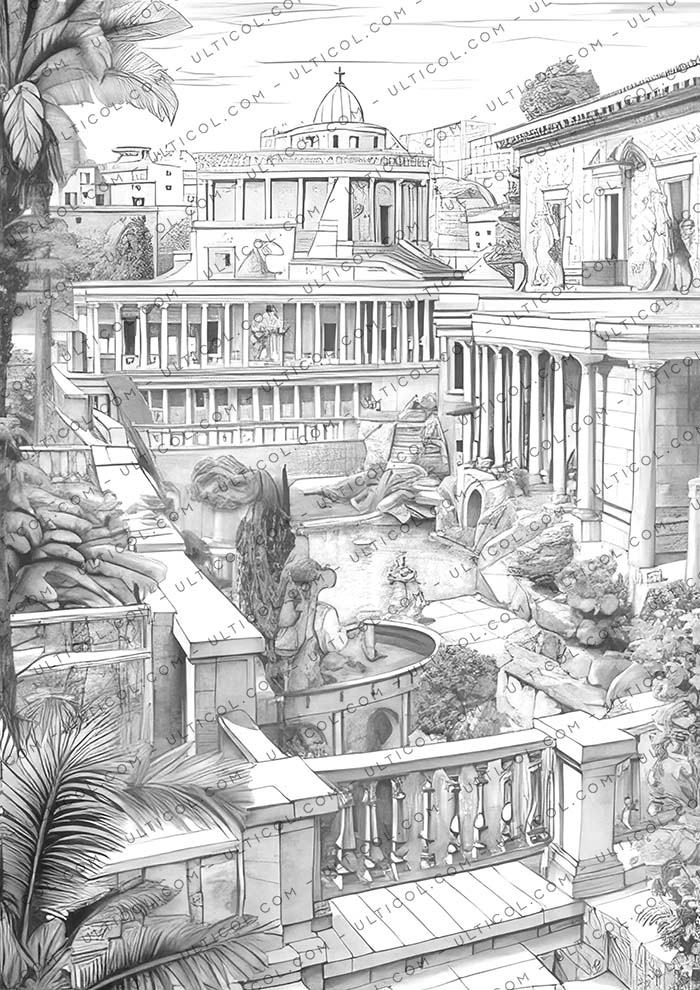 Roman Architecture Coloring