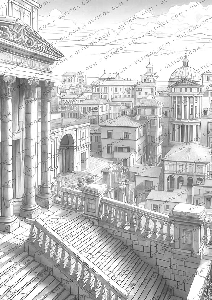 Roman Architecture Coloring