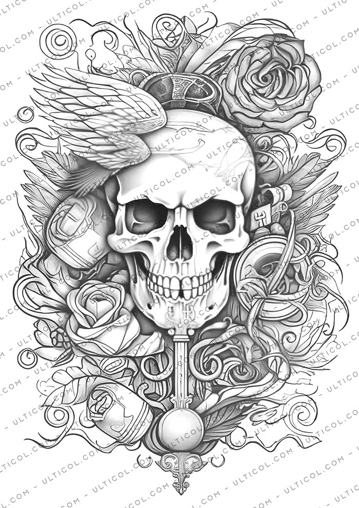 Gothic Tattoos Coloring