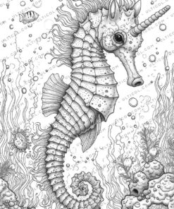 Sea horse Coloring