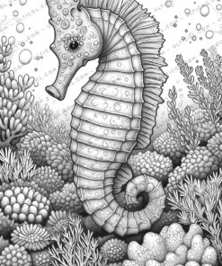 Sea horse Coloring
