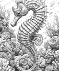Sea horse Coloring