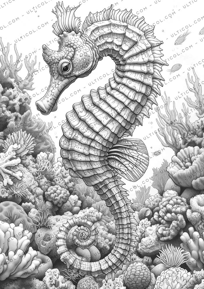 Sea horse Coloring