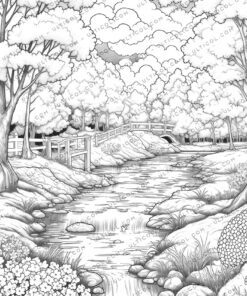 Spring Scene coloring