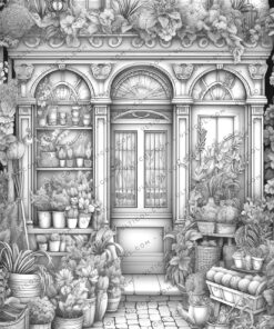 Flower Storefront Coloring