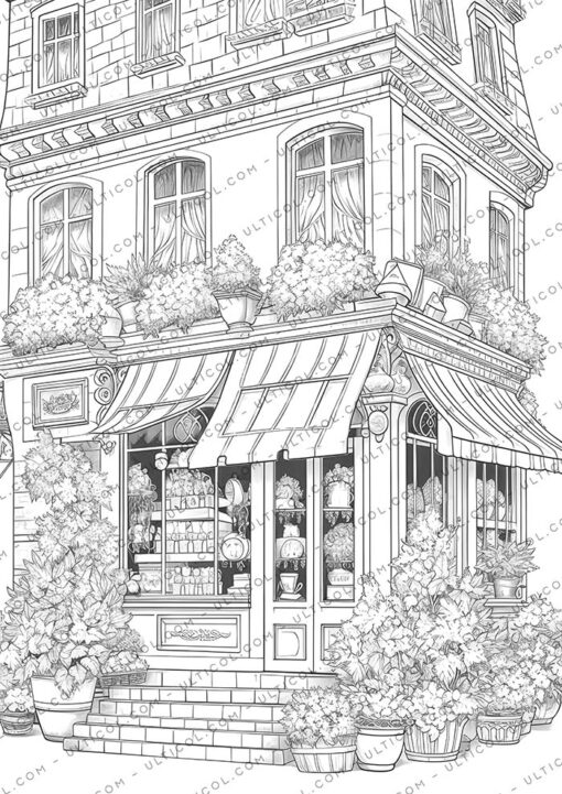 Flower Storefront Coloring
