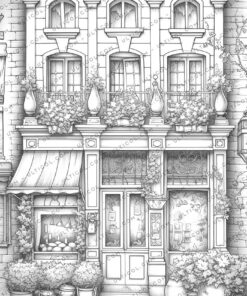 Flower Storefront Coloring