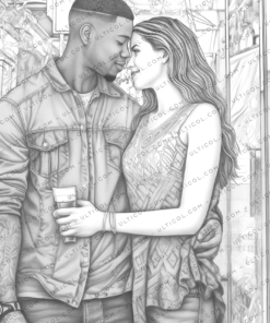 Romantic Couple Coloring Pages