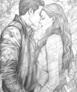 Romantic Couple Coloring Pages