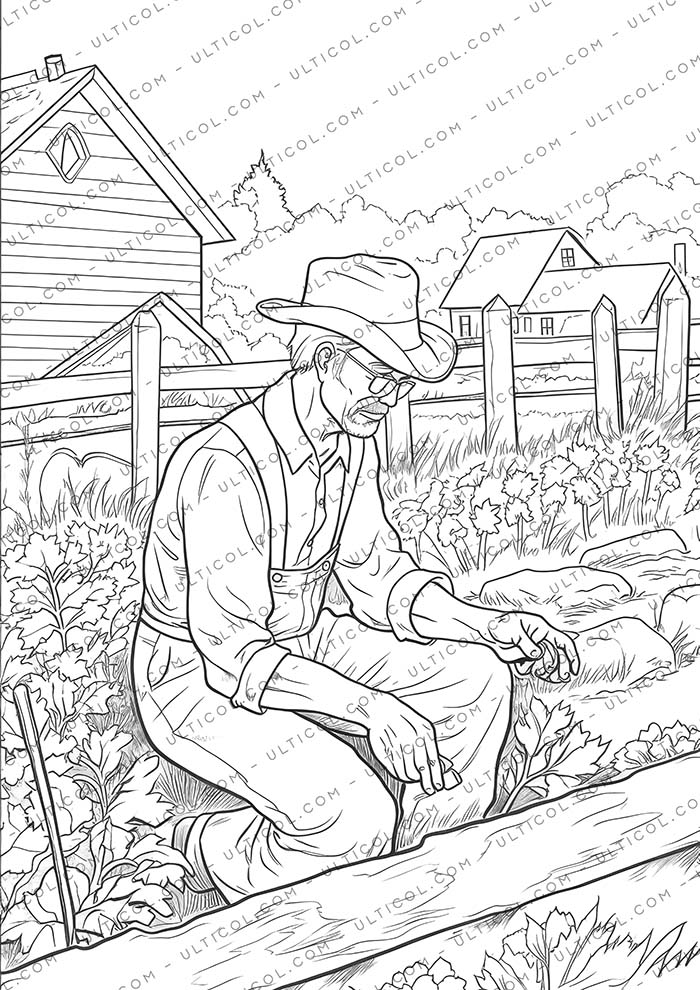 Farmers Coloring Pages