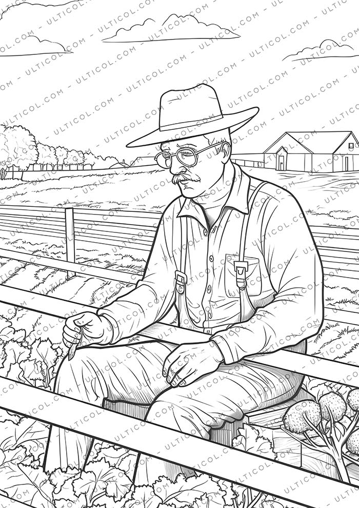 Farmers Coloring Pages