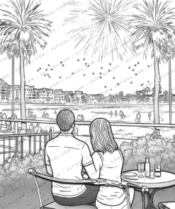 Happy New Year Coloring Book