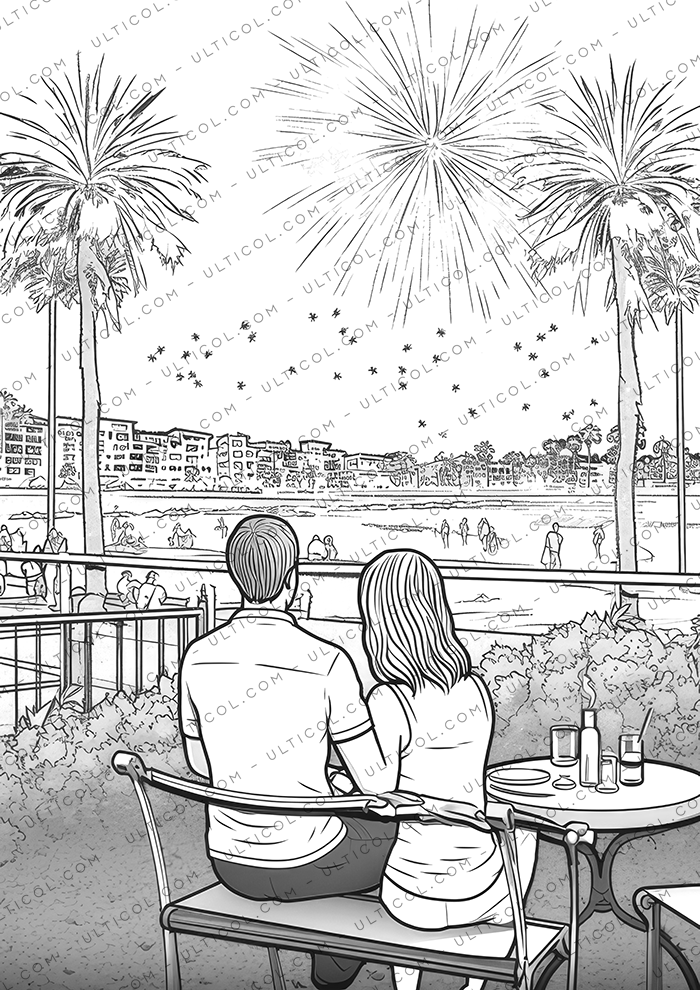 Happy New Year Coloring Book