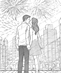 Happy New Year Coloring Book