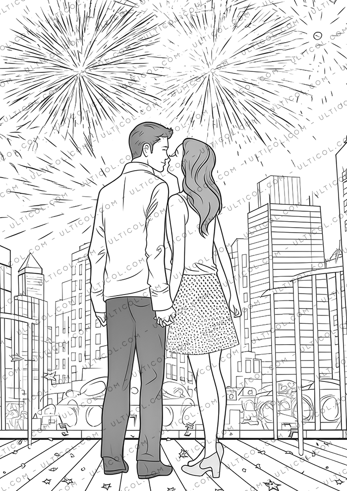 Happy New Year Coloring Book