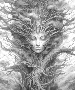 Tree Spirit Coloring