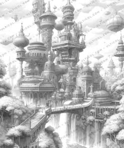 Futuristic Landscapes Coloring