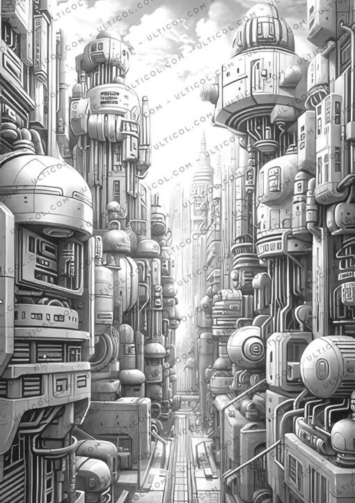 Futuristic Landscapes Coloring