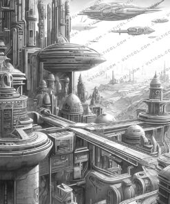 Futuristic Landscapes Coloring