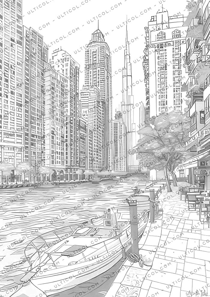 Dubai City Coloring