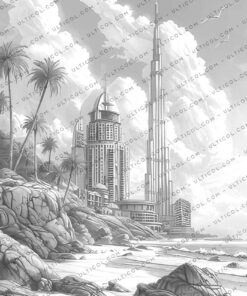 Dubai City Coloring