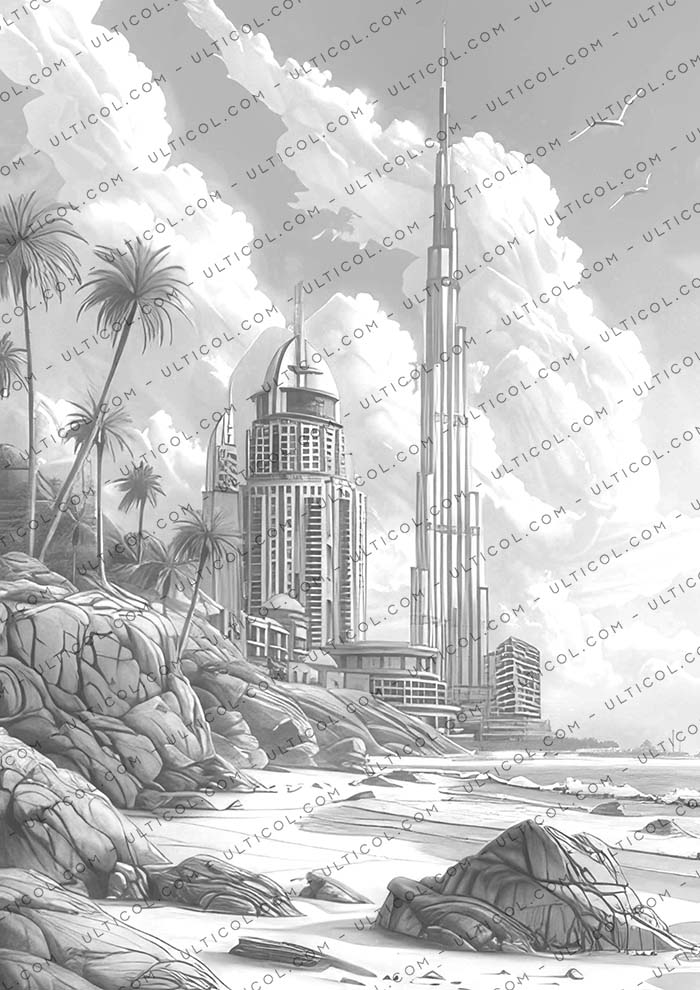 Dubai City Coloring